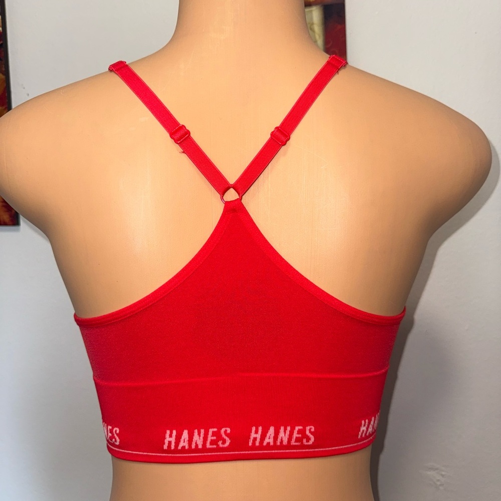 NWT Hanes Women's Red Bralette SIZE M